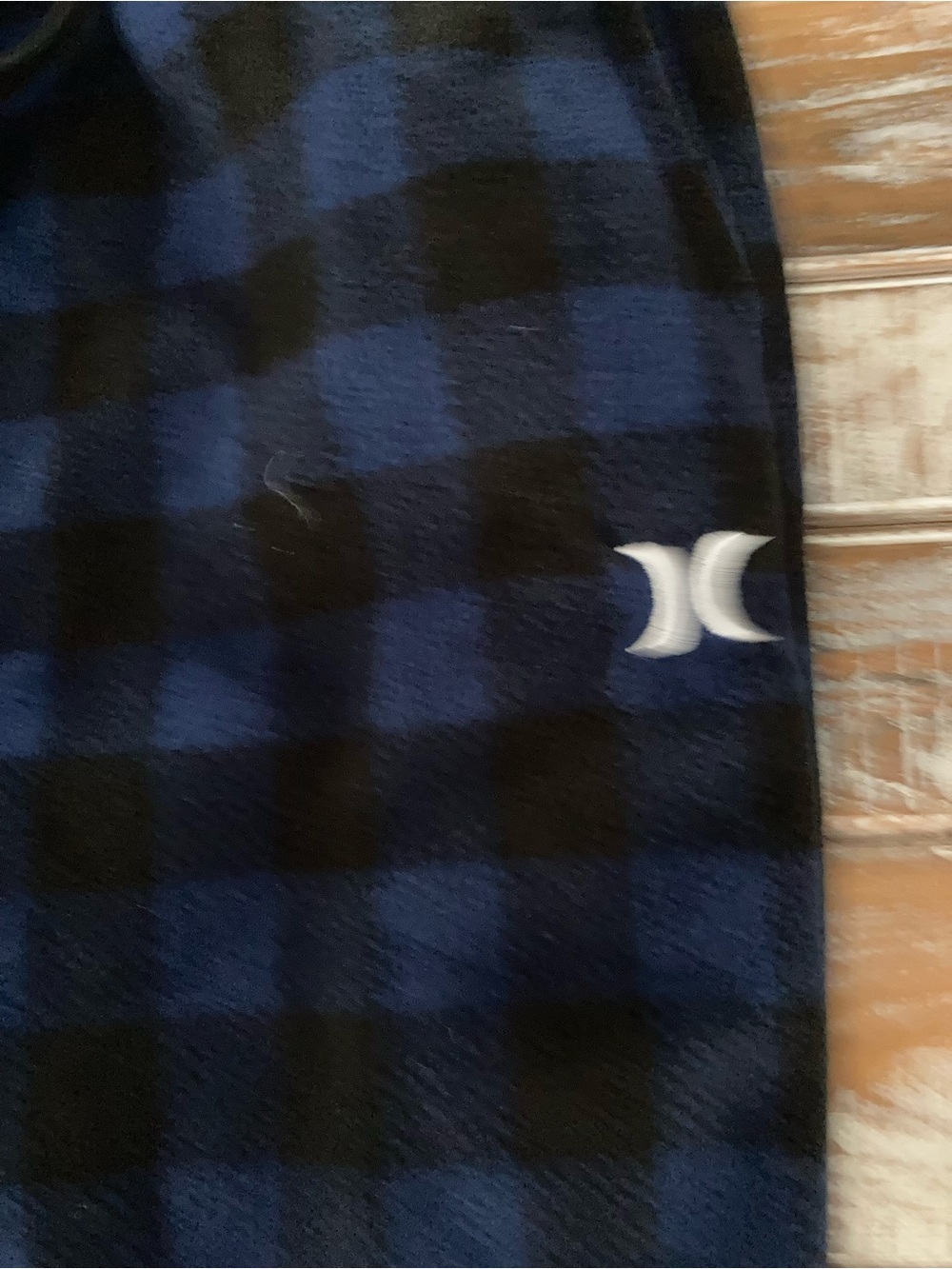 Hurley Men’s Navy and Black Buffalo Plaid Fleece Pajama Pants